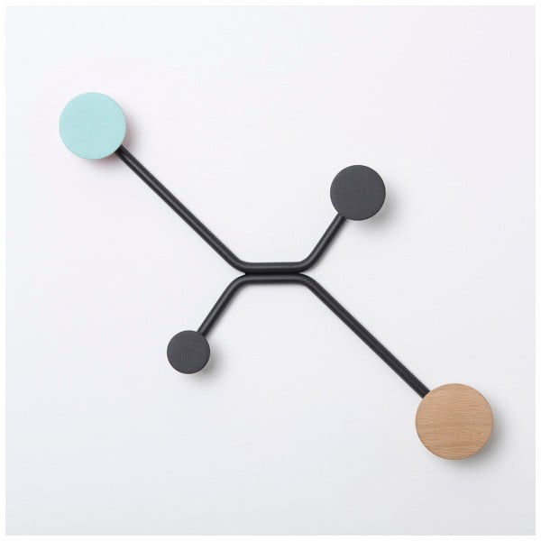 Melns sienas pakaramais ar piparmētru zaļu detaļu Gazzda Hook-image-2