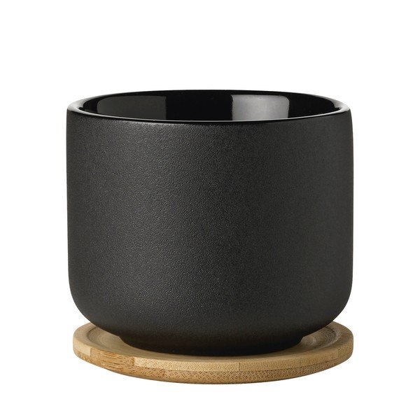 Melna kapučīno akmensmasas tasīte 200 ml Theo – Stelton