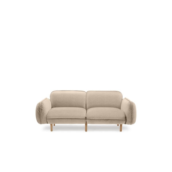 Bēšs dīvāns no buklē auduma 188 cm Bean – EMKO
