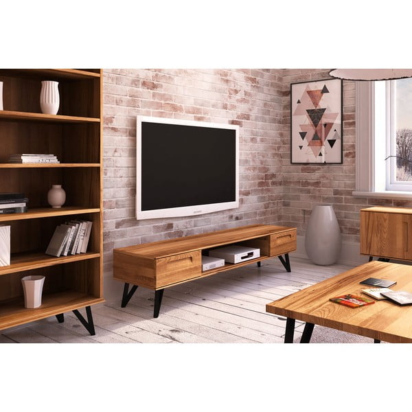 TV galds no dižskābarža koka 182x42 cm Golo – The Beds-image-4