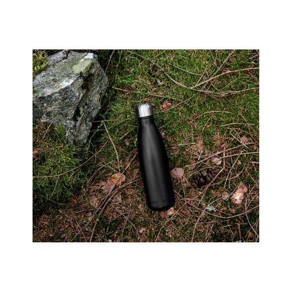 Melna nerūsējošā tērauda termo pudele Sagaform Hot&Cold, 500 ml-image-3