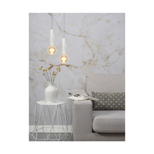Balta piekaramā lampa ar marmora detaļām Citylights Atēnas-image-4