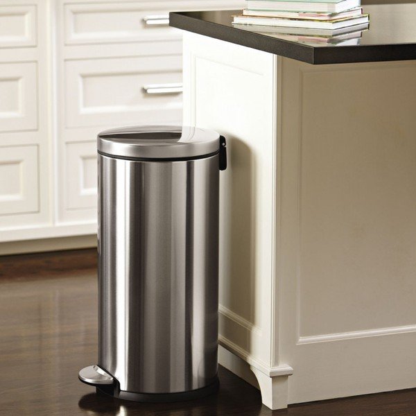 Sudraba matēts pedāļu grozs simplehuman, 30 l-image-1