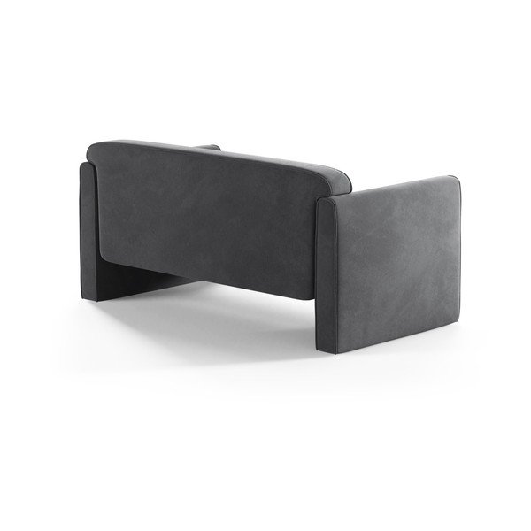 Pelēks samta dīvāns 140 cm Abby – Micadoni -image-2