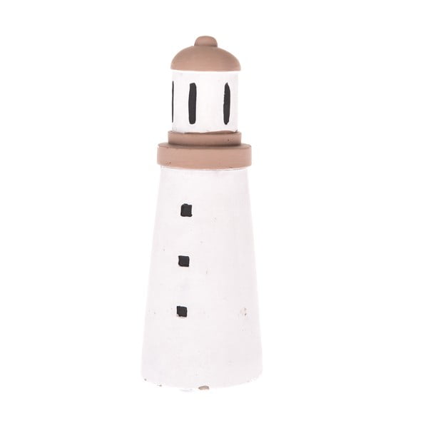 Balta betona dekorācija Dakls Lighthouse, augstums 18 cm