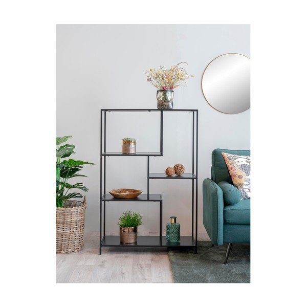 Melns grāmatu plaukts House Nordic Vita Shelf, 80 x 120 cm-image-4