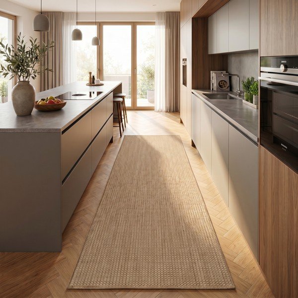 Bēšs iekštelpu un āra celiņa paklājs 80x250 cm Mira 1450 – Ayyildiz Carpets-image-1