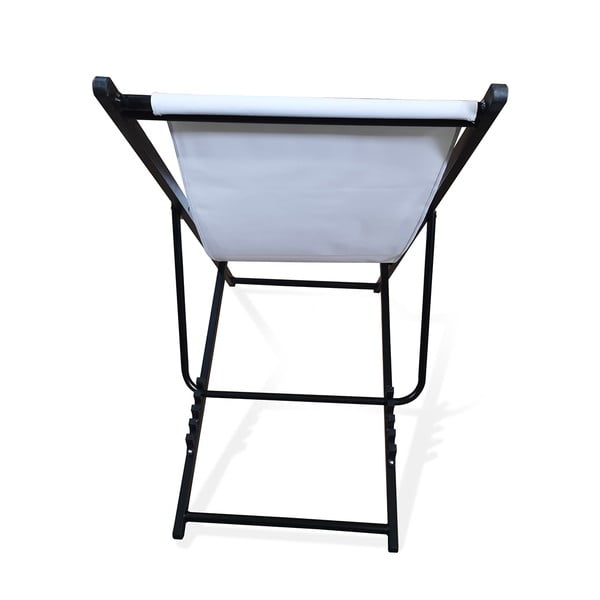 Balts saliekams dārza atpūtas krēsls Bonami Essentials Deck, garums 106 cm-image-3