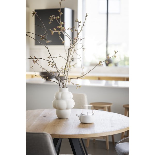 Dabīga toņa apaļš izvelkams ēdamgalds ar ozolkoka imitāciju ø 135 cm Maddock – Rowico-image-4