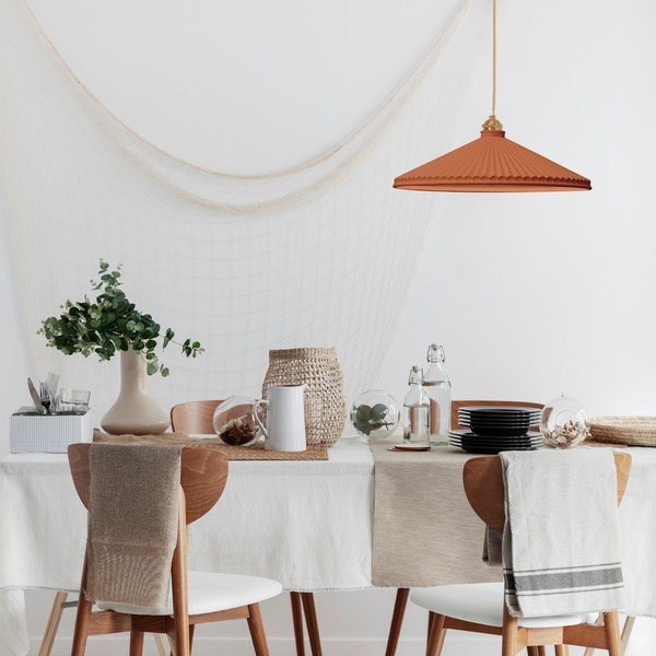 Sarkana griestu lampa SULION Elena, augstums 150 cm-image-1