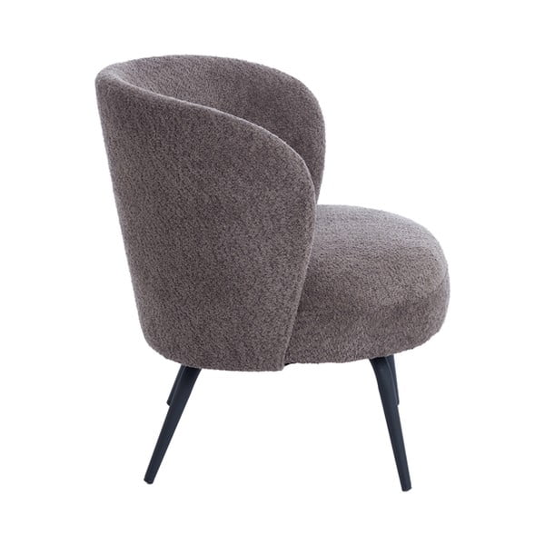 Tumši brūns atpūtas krēsls no buklē auduma Dieyda – Light & Living-image-3