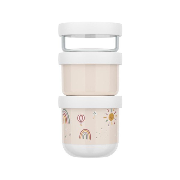 Bēšas plastmasas bērnu pusdienu kārbas (3 gab.) Sunshine & Rainbow – Mepal-image-3