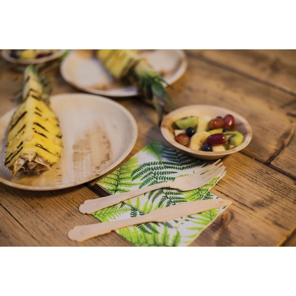 8 vienreizlietojamo palmu lapu paliktņu komplekts Esschert Design, ⌀ 17 cm-image-1