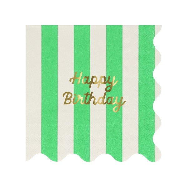 Papīra salvetes (16 gab.) Happy Birthday – Meri Meri-image-4