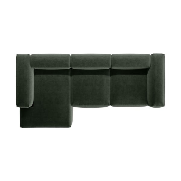Zaļš stūra dīvāns (ar kreiso stūri/ar zvilni) Bergamo – Cosmopolitan Design-image-3