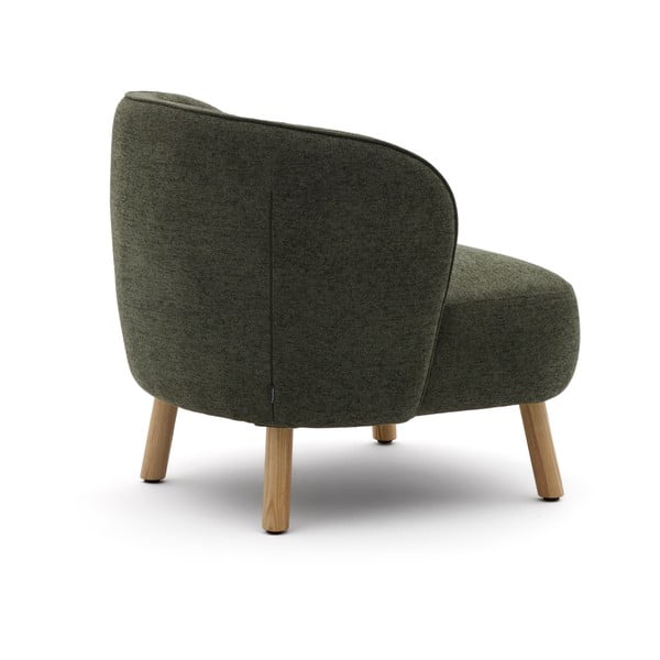 Zaļš atpūtas krēsls no šenila auduma Ulit – Kave Home-image-4