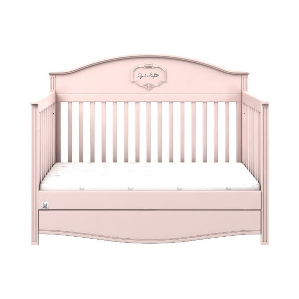 Rozā bērnu gultiņa ar atvilktni BELLAMY GoodNight, 70 x 140 cm