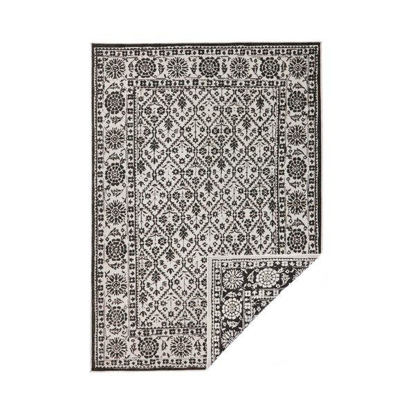 Melnbalts rakstains divpusējs paklājs Bougari Curacao, 120 x 170 cm-image-1