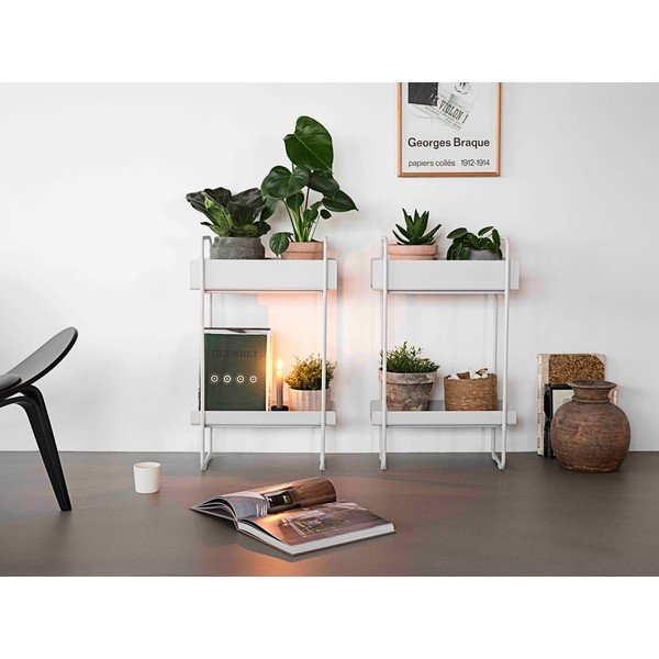 Gaiši pelēks metāla konsoles galds 24x48 cm A-Console – Zone-image-2