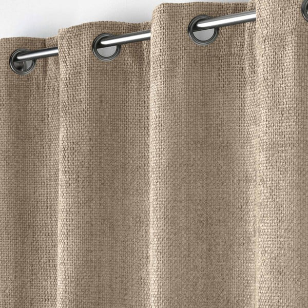 Gaiši brūns aizkars no šenila 140x260 cm Leo – douceur d'intérieur-image-2