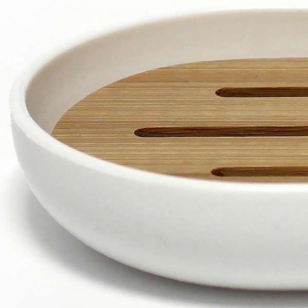 Balts plastmasas ziepju trauks Smart – douceur d'intérieur-image-2