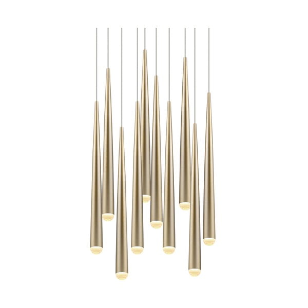 Zelta krāsas LED piekaramā lampa ø 30 cm Cala – Trio Select-image-4