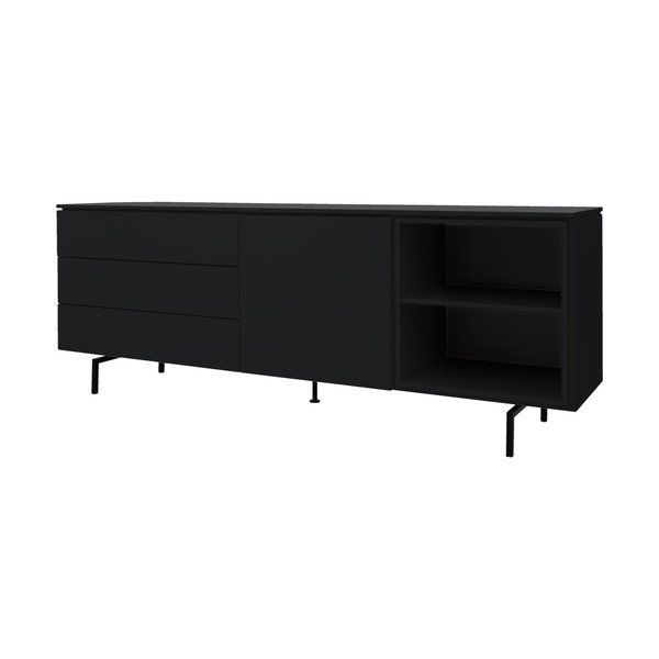 Melna zema kumode 210x76 cm Plain – Tenzo-image-2