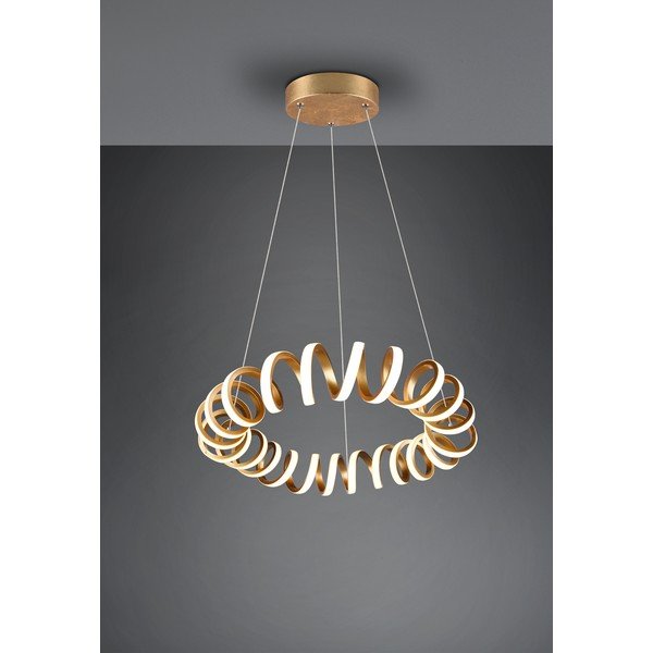 Zelta krāsas LED piekaramā lampa ø 55 cm Curl – Trio-image-2