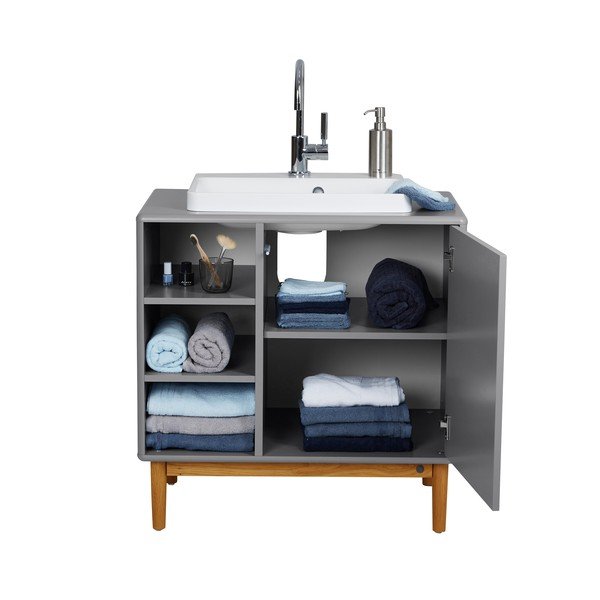 Pelēks skapītis zem izlietnes 80x62 cm Color Bath – Tom Tailor-image-4