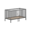 Antracīta pelēka priedes masīvkoka bērnu gultiņa 70x140 cm DINO – Vipack