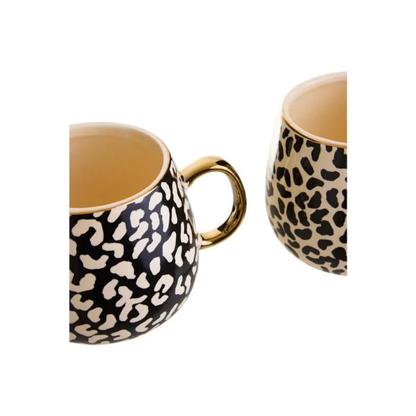 Melnas/zelta krāsas māla krūzes (2 gab.) 330 ml London – Premier Housewares-image-3