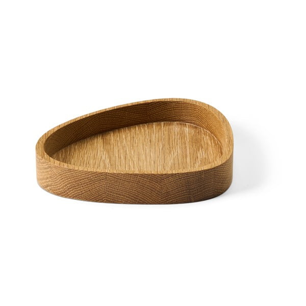 Dabīga toņa dekoratīva koka uzglabāšanas kaste 18x16x3 cm Curve M – LIND DNA