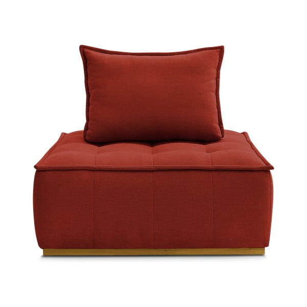 Ķieģeļu sarkans atpūtas krēsls no šenila auduma Elisa – Bobochic Paris-image-3