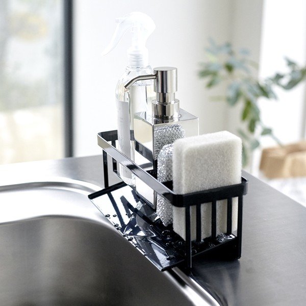 Melns metāla mazgāšanas līdzekļu turētājs Tower – YAMAZAKI-image-1