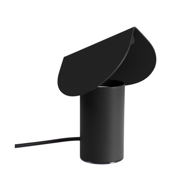 Melna alumīnija LED galda lampa (augstums 15 cm) BISCUIT – Thoro