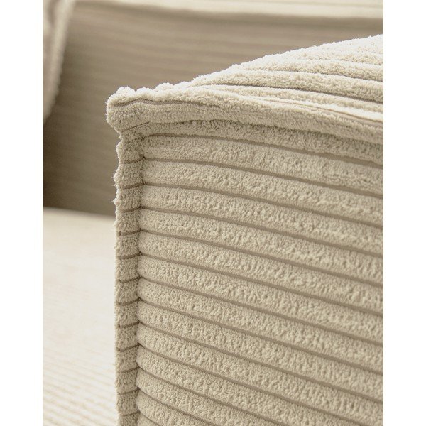 Bēšs velveta dīvāns 210 cm Blok – Kave Home-image-4