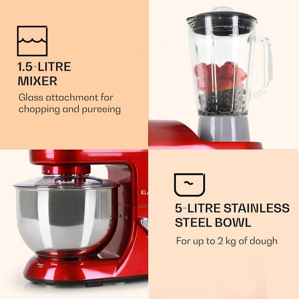 Sarkans virtuves kombains Klarstein Lucia Rossa-image-4