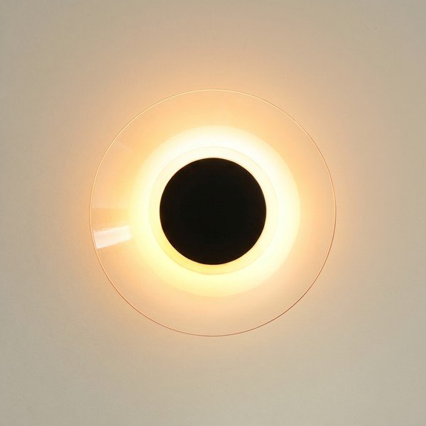 Melna LED sienas lampa 
no akrila stikla
 ø 28 cm ASTRO – Thoro-image-4