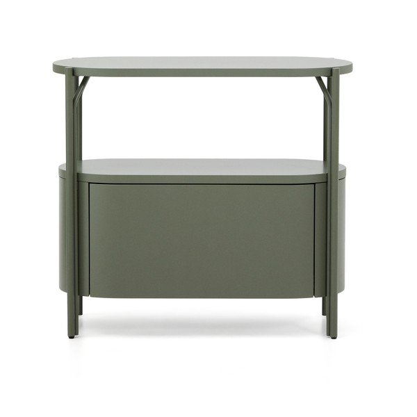 Zaļš skapītis zem izlietnes 90x81 cm Arely – Kave Home