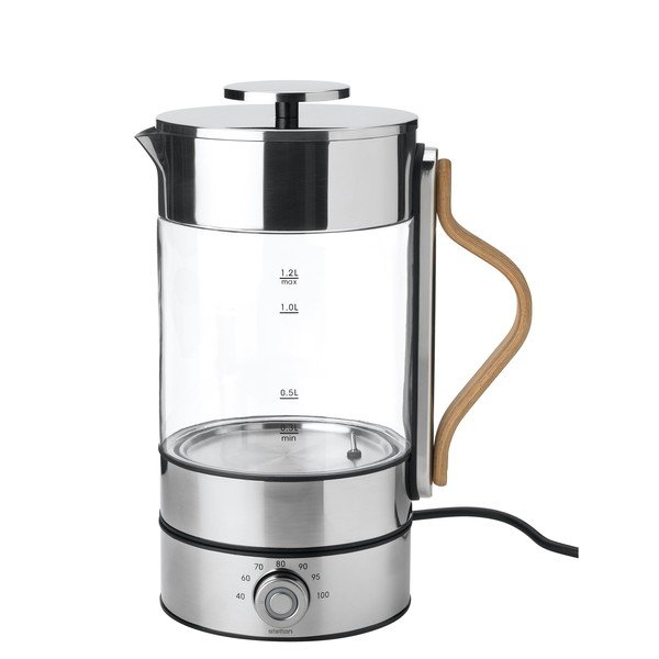 Sudraba krāsas stikla elektriskā tējkanna 1,2 l Emma – Stelton