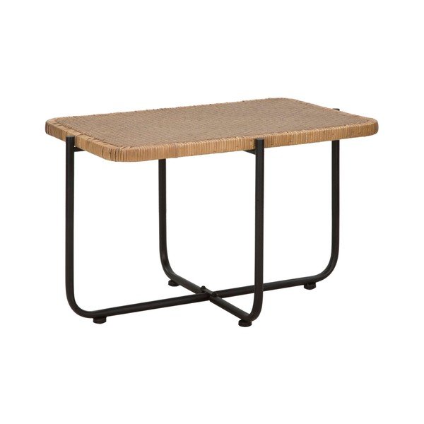 Melns/dabīga toņa rotangpalmas žurnālgaldiņš 55x75 cm Cebu – Mauro Ferretti