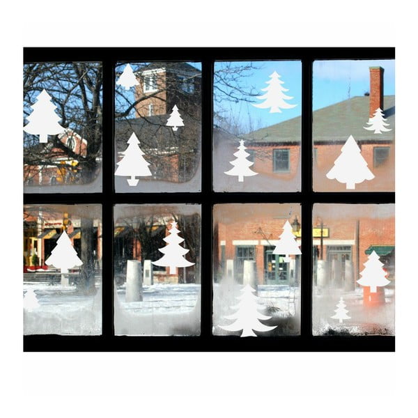 Elektrostatiskā Ziemassvētku uzlīme Ambiance Bright White Ziemassvētku eglītes