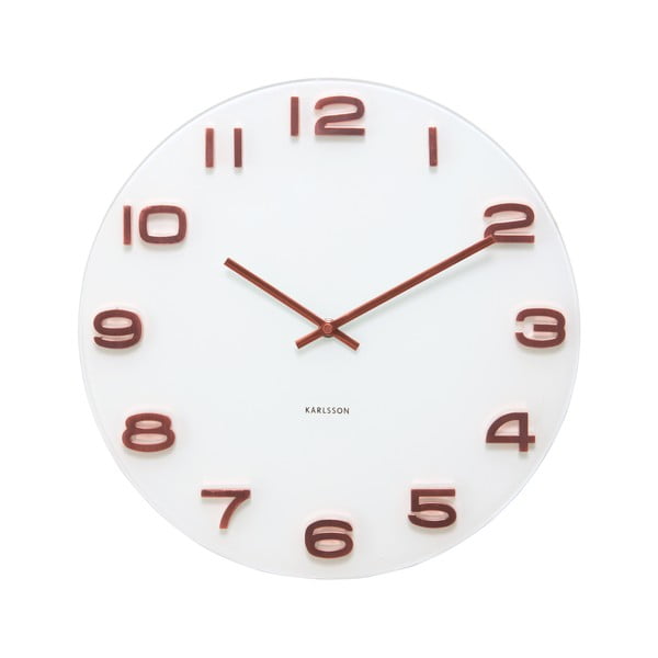 White Present Time Vintage skaitļu pulkstenis