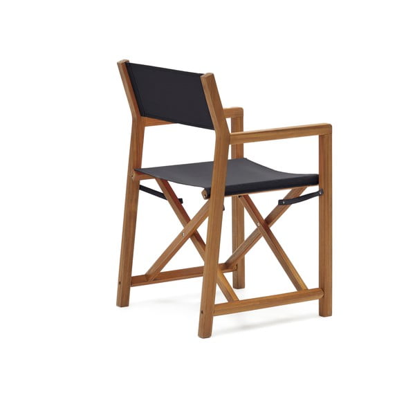 Melns/koka dārza krēsls Thianna – Kave Home-image-3