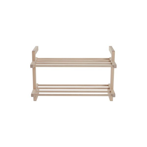 Gaiša dabīga toņa priedes masīvkoka piekarināms apavu statīvs 70x45x38 cm Eddison – Jotex-image-2