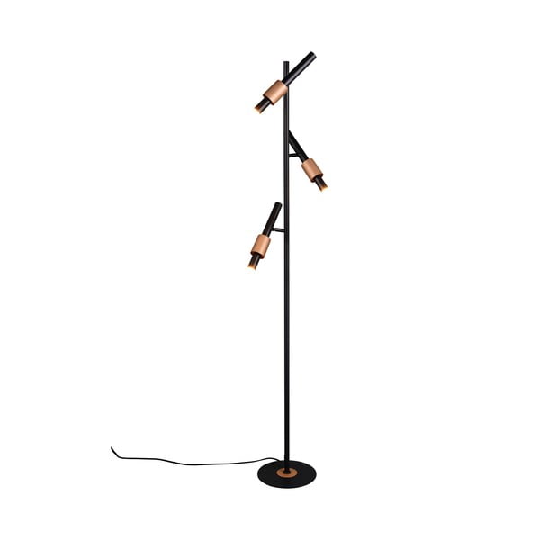 Melna/bronzas krāsas LED stāvlampa (augstums 150 cm) Ikaris – Trio Select-image-1