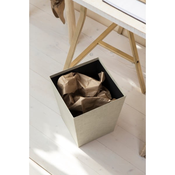 Bēša atkritumu tvertne Sofia Canvas Paper Laminate – Bigso-image-4