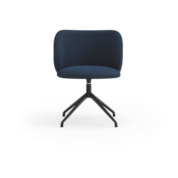 Tumši zils polsterēts ēdamistabas krēsls Mogi – Teulat-image-1