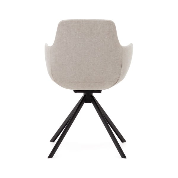 Bēši polsterēti ēdamistabas krēsli ar roku balstiem (2 gab.) Tissiana – Kave Home-image-4