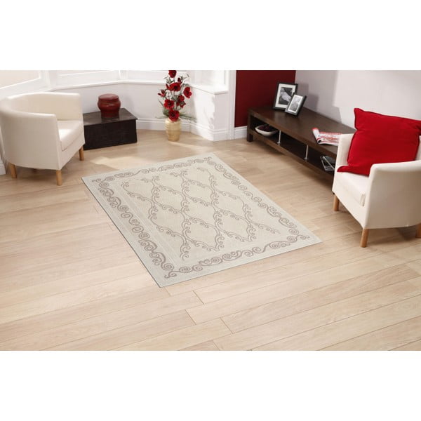 Krēmkrāsas kokvilnas paklājs Floorist Gina, 80 x 300 cm-image-1